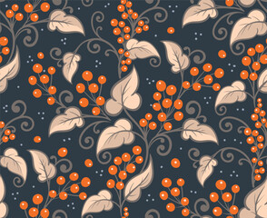 Vector flower seamless pattern background. Elegant texture for backgrounds. Classical luxury old fashioned floral ornament, seamless texture for wallpapers, textile, wrapping - 774831991