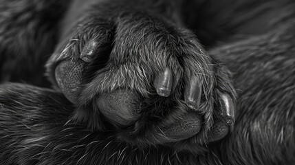  Detailed Close-Up of Dog Paws