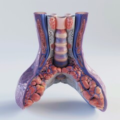 Thyroid with 3d medicine - obrazy, fototapety, plakaty