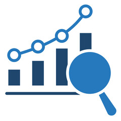 Financial Analysis icon line vector illustration