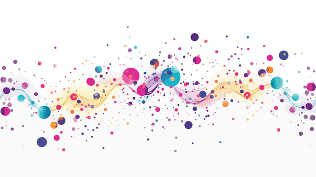 Technology particles background flat vector isolated