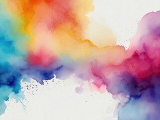 bright Abstract watercolor drawing on a paper image