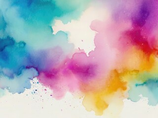 bright Abstract watercolor drawing on a paper image