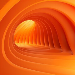 Naklejka premium 3d rendered photos of orange plain background made with generative AI