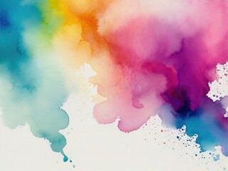 bright Abstract watercolor drawing on a paper image