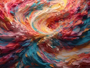 Papier Peint Lavable Mélange de couleurs abstract fractal background