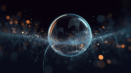 Cool future technology sphere material background picture