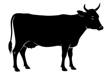 silhouette of a bull