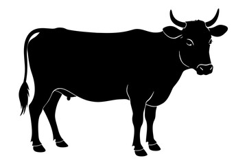 Cow Silhouette Vector logo Art, Icons, and Graphics vector illustration