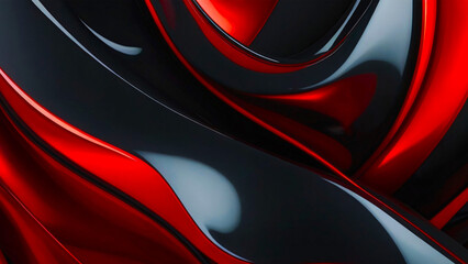 modern abstract black and red 3d shiny glass background