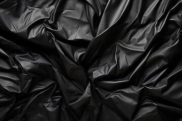 Black plastic bag background. Generative AI