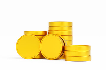 Stack of gold coin, business and financial concept, 3D rendering. - 774844974