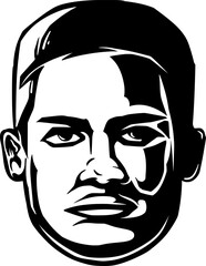 Man face vector graphic