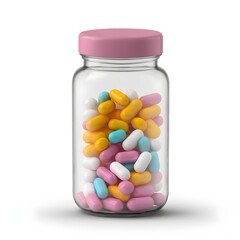 beauty Capsule in a jar with white background