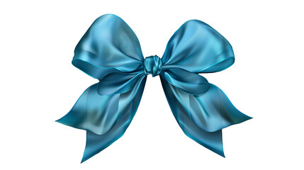 blue bow isolated on white