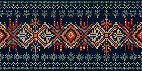 Blooming Borders, A Seamless Doodle Pattern with Floral Flair