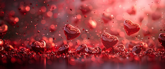 A Valentine background with hearts, suitable for greeting cards and romantic-themed designs.