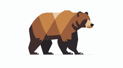 Bear logo design vector flat vector
