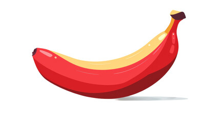 Red Banana vector on transparent background.