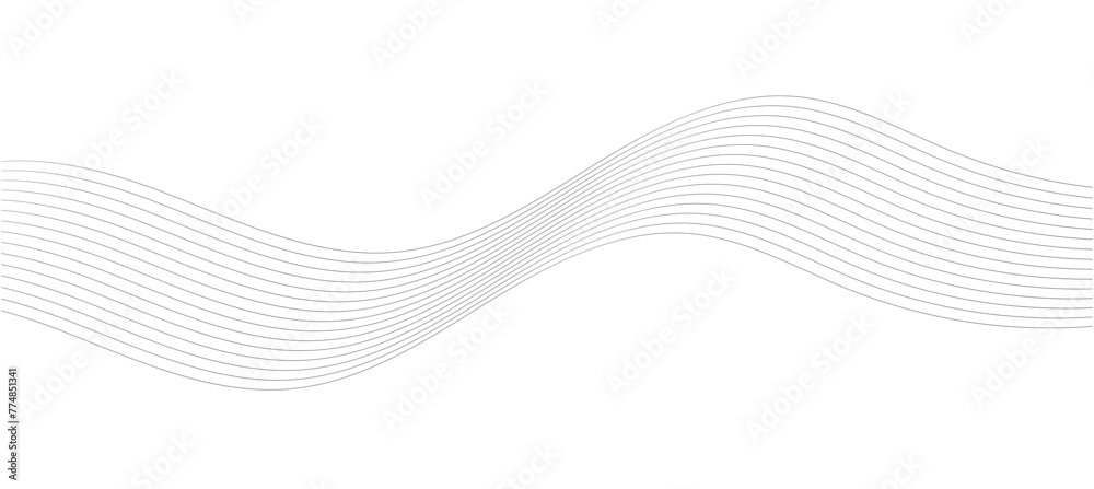 Wall mural abstract wave element for design. digital frequency track equalizer. stylized line in white backgrou