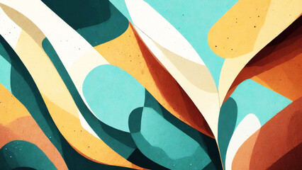 Abstract pattern wallpaper with various shapes