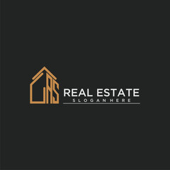 AS initial monogram logo for real estate design