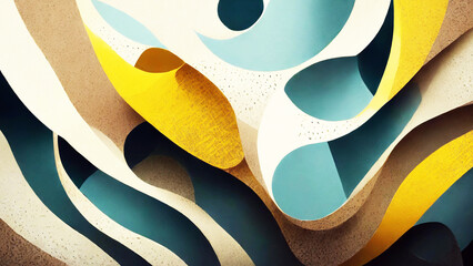 Abstract pattern wallpaper with various shapes