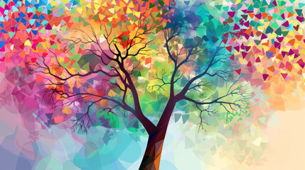 Obraz na płótnie Canvas tree with colorful leaves.