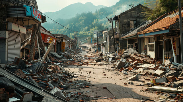 earthquake in Taiwan, destruction in small towns in the mountains