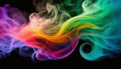 Vivid Spectra: Colorful Smoke Swirls in Abstract Artistry" beautiful background and wallpaper