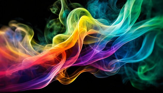 Vivid Spectra: Colorful Smoke Swirls in Abstract Artistry" beautiful background and wallpaper