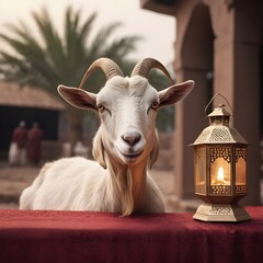 goat with a lamp eid ul adha
