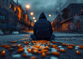 Unveiling addiction's grip: a harrowing portrayal of the raw emotions and struggles entangled within the depths of substance abuse