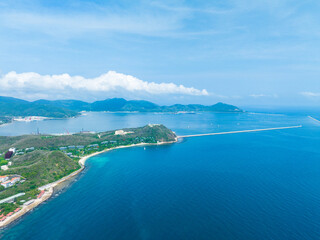 Summer seaside scenery of Dadonghai, Sanya, Hainan, China