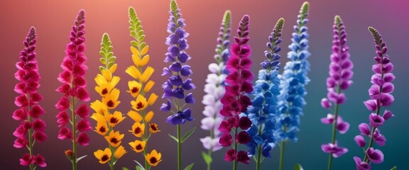 Cluster of Colorful Flowers in a Garden Bed