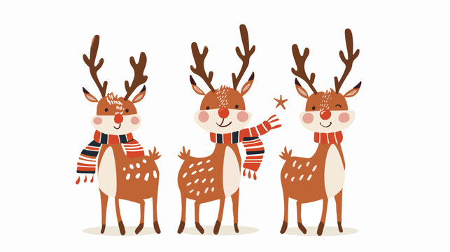 An illustration of reindeer at Christmas Day 