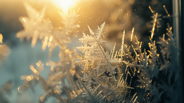snow pattern on window, snow chrystals