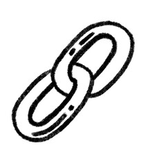 hand drawn chain element design.