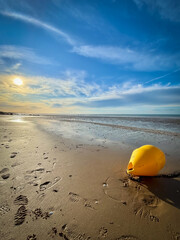 mooring buoy on the beach