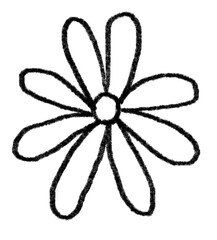 hand drawn flower element design.