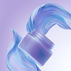 Blue & purple cream swirls.