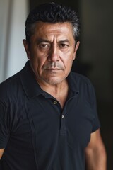 Fototapeta premium Close Up of Person Wearing Black Shirt