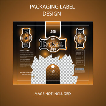Template packaging design for snack product