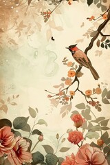 Obraz na płótnie Canvas Bird Sitting on Tree Branch