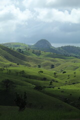 paisagens com montanhas verdejantes no interior de mar vermelho, alagoas, cidade conhecida como suiça alagoana