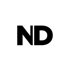 Letter N and D, ND logo design template. Minimal monogram initial based logotype.