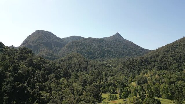 Looking side on at Mt Warning in NSW Australia.