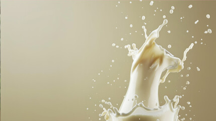 Obraz premium milk splash isolated on solid background, milk product promotion background