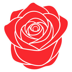 Red rose flower  SVG file transparent background