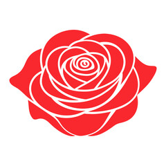 Red rose flower  SVG file transparent background